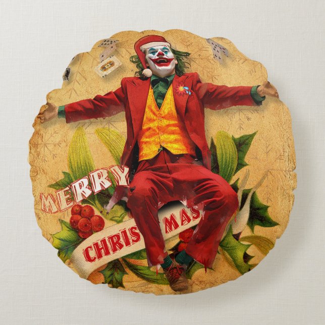 Christmas Joke Rundes Kissen (Vorderseite)