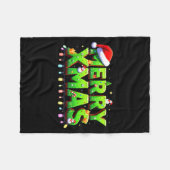 Christmas Jolly Creeper Xel Art Xmas Funny Gamer S Fleecedecke (Vorderseite (Horizontal))
