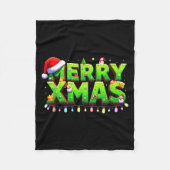 Christmas Jolly Creeper Xel Art Xmas Funny Gamer S Fleecedecke (Vorderseite)