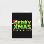 Christmas Jolly Creeper Xel Art Xmas Funny Gamer S Karte (Vorderseite)