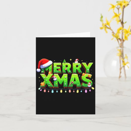 Christmas Jolly Creeper Xel Art Xmas Funny Gamer S Karte (Gelbe Blume)