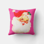 Christmas Jolly Santa Claus Pink Merry Gruß Kissen (Rückseite)