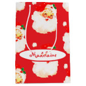 Christmas Jolly Santa Merry Fun Mittlere Geschenktüte (Vorderseite)