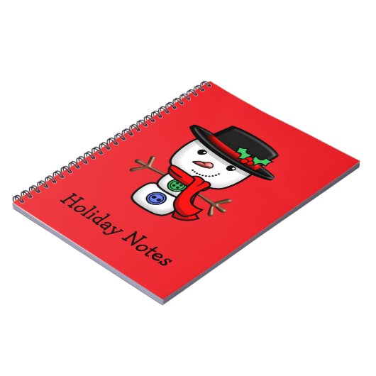 Christmas Jolly Snowman Notebook Notizblock (Linke Seite)