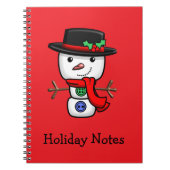 Christmas Jolly Snowman Notebook Notizblock (Vorderseite)
