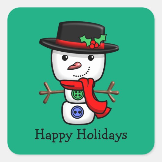 Christmas Jolly Snowman Stickers (Vorderseite)