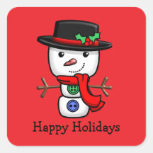Christmas Jolly Snowman Stickers