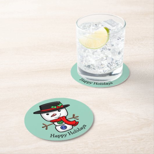 Christmas Jolly Snowman Untersetzer (Vor Ort)