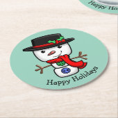 Christmas Jolly Snowman Untersetzer (Angewinkelt)