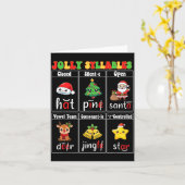 Christmas Jolly Syllables Teacher Students Funny S Karte (Gelbe Blume)