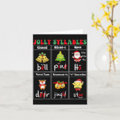 Christmas Jolly Syllables Teacher Students Funny S Karte (Gelbe Blume)