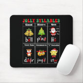 Christmas Jolly Syllables Teacher Students Funny S Mousepad (Mit Mouse)