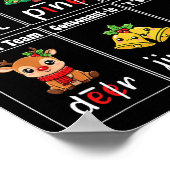 Christmas Jolly Syllables Teacher Students Funny S Poster (Ecke)