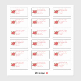 Christmas Joy Bauble Individuelle Name & Adresse Aufkleber