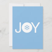 Christmas Joy Blue Christmas Card Feiertagskarte (Vorderseite)