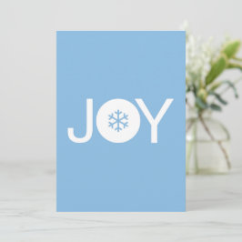 Christmas Joy Blue Christmas Card Feiertagskarte