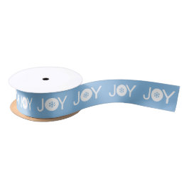 Christmas Joy Blue Ribbon Satinband