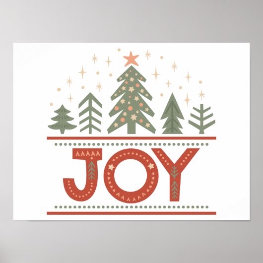 Christmas Joy Boho Holiday Poster (Vorne)