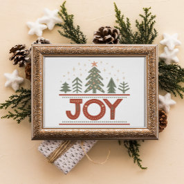 Christmas Joy Boho Holiday Poster