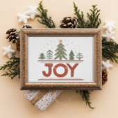 Christmas Joy Boho Holiday Poster