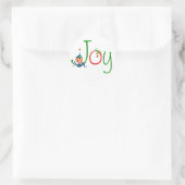 CHRISTMAS JOY by SHARON SHARPE Runder Aufkleber (Tasche)