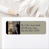 Christmas Joy Calico Cat Rücksendeadressen-Aufkleb (Insitu)