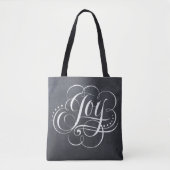 Christmas JOY Calligraphy Chalkboad Chalk Extravag Tasche (Vorderseite)