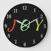 Christmas Joy Clock Große Wanduhr (Vorderseite)