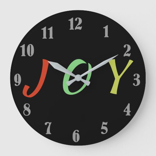 Christmas Joy Clock Große Wanduhr (Vorderseite)