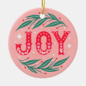 Christmas Joy Custom Foto Keramik Ornament (Vorne)