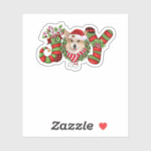 Christmas Joy Dwarf Strumpf Corgi Aufkleber (Blatt)