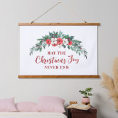 Christmas Joy Evergreen Bouquet Wandteppich Mit Holzrahmen (Schlafzimmer)