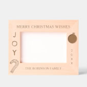 Christmas Joy Familienname 6 x 4, 7 x 5 Foto Geätzte Rahmen (Vorderseite)