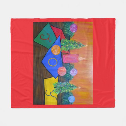 Christmas Joy Fleecedecke (Vorderseite (Horizontal))