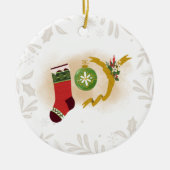 Christmas Joy Foto Keramik Ornament (Vorne)