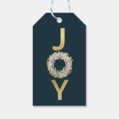 CHRISTMAS JOY Gold Foil Modern Holiday Favor Card Geschenkanhänger (Rückseite)