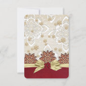 Christmas Joy Gold Ribbon Save the Date (Rückseite)