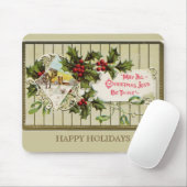 Christmas Joy Happy Holidays Mousepad (Mit Mouse)