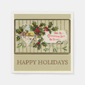 Christmas Joy Happy Holidays Serviette (Vorderseite)