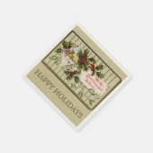 Christmas Joy Happy Holidays Serviette (Ecke)