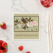 Christmas Joy Happy Holidays Serviette (Beispiel)