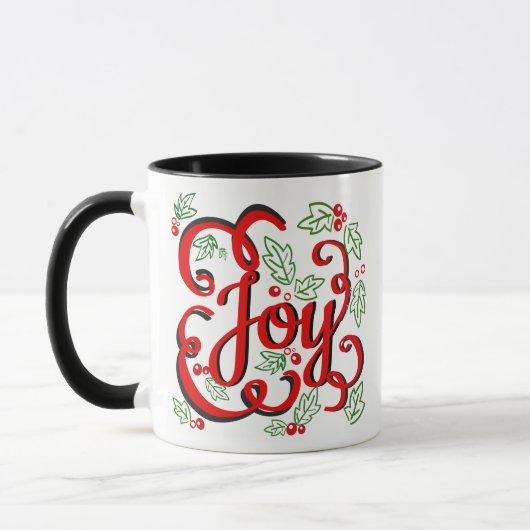 Christmas Joy Holly Berries & Blätter Tasse (Links)