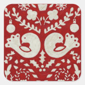 Christmas Joy II Quadratischer Aufkleber (Vorderseite)