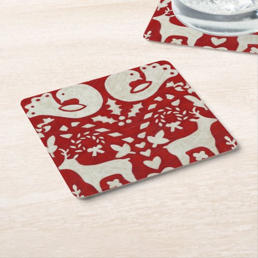 Christmas Joy II Rechteckiger Pappuntersetzer (angewinkelt)