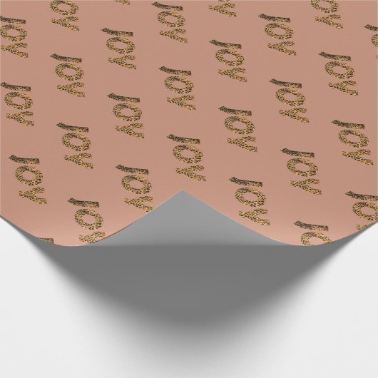 Christmas Joy Leopard Pattern Geschenkpapier (Ecke)