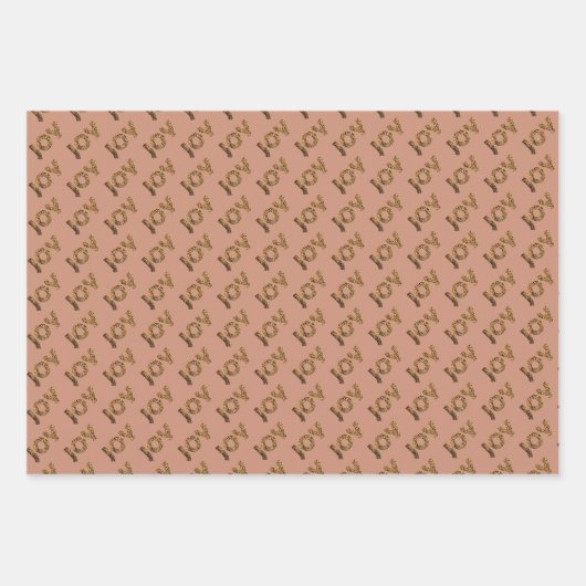 Christmas Joy Leopard Pattern Geschenkpapier Set (Vorderseite 2)