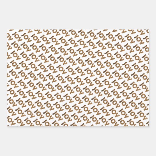 Christmas Joy Leopard Pattern Geschenkpapier Set (Vorderseite 3)