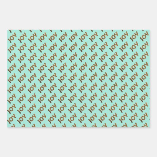 Christmas Joy Leopard Pattern Geschenkpapier Set (Vorderseite 2)