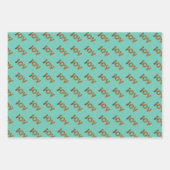 Christmas Joy Leopard Pattern Geschenkpapier Set (Vorderseite)