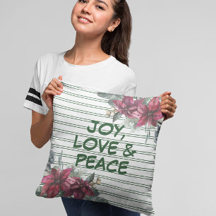 Christmas Joy Liebe Peace Throw Kissen